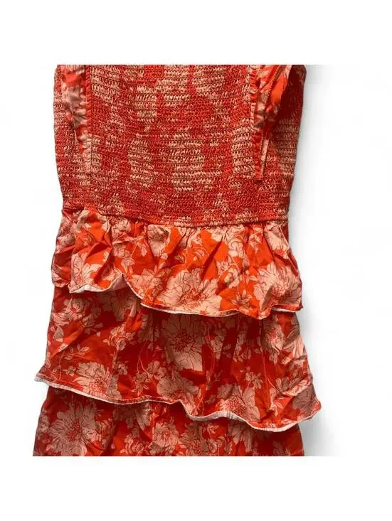 Saylor Linley ruffle layered maxi dress in an orange floral print - Picture 4 of 6